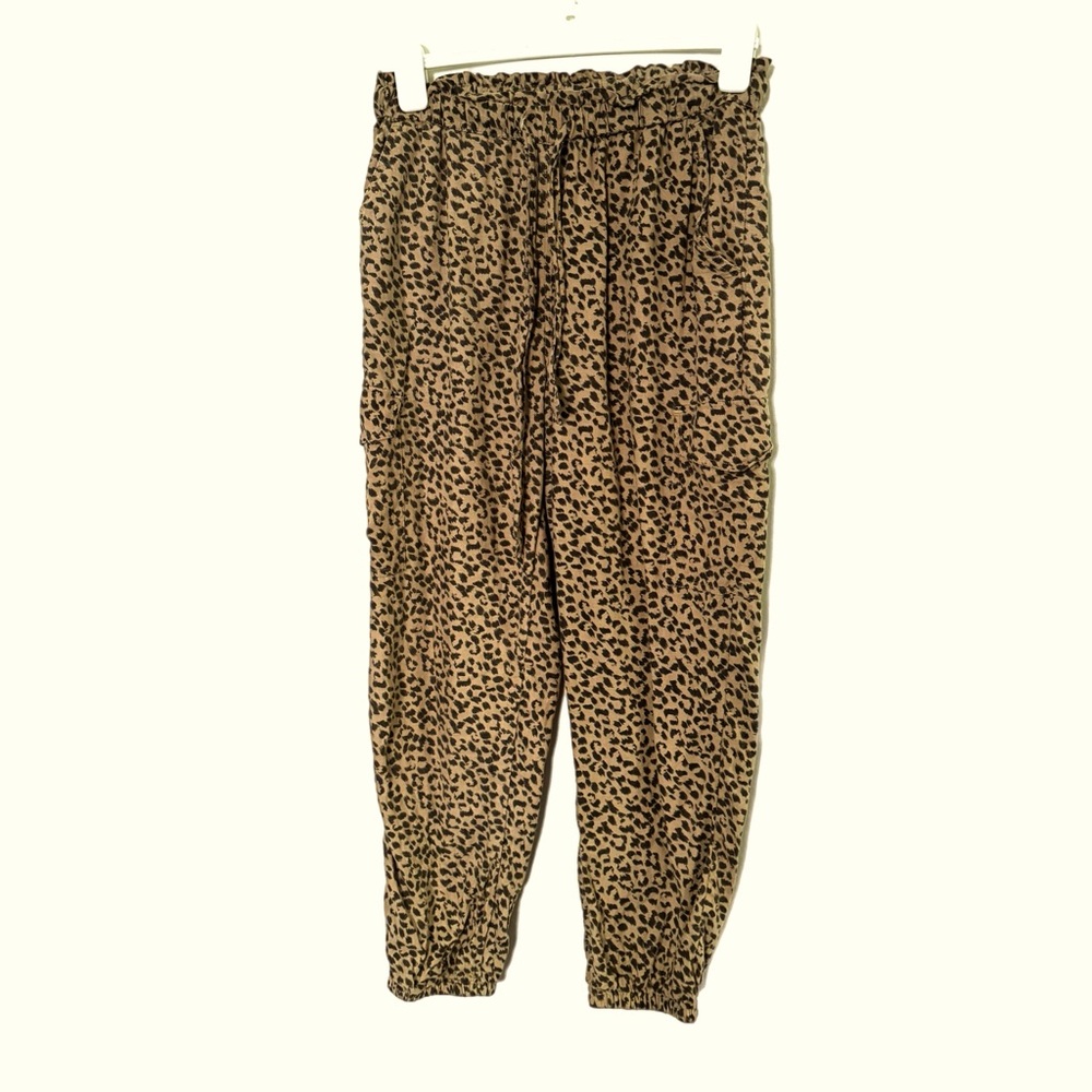 Arie leopard print long pants with pockets